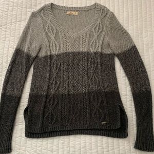 Hollister gray ombré knit sweater